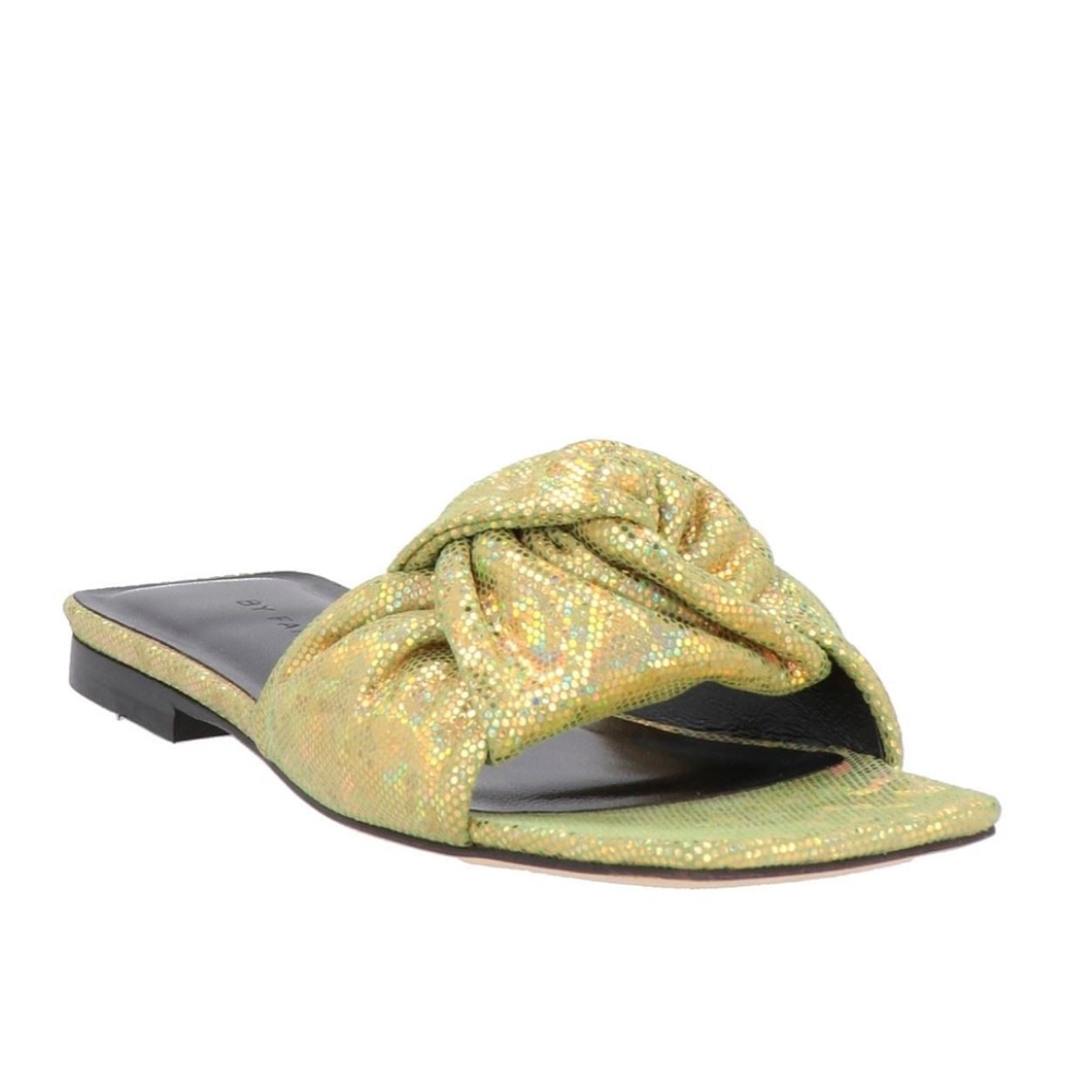 New BY FAR Green Metallic Sandal - Picture 2 of 2